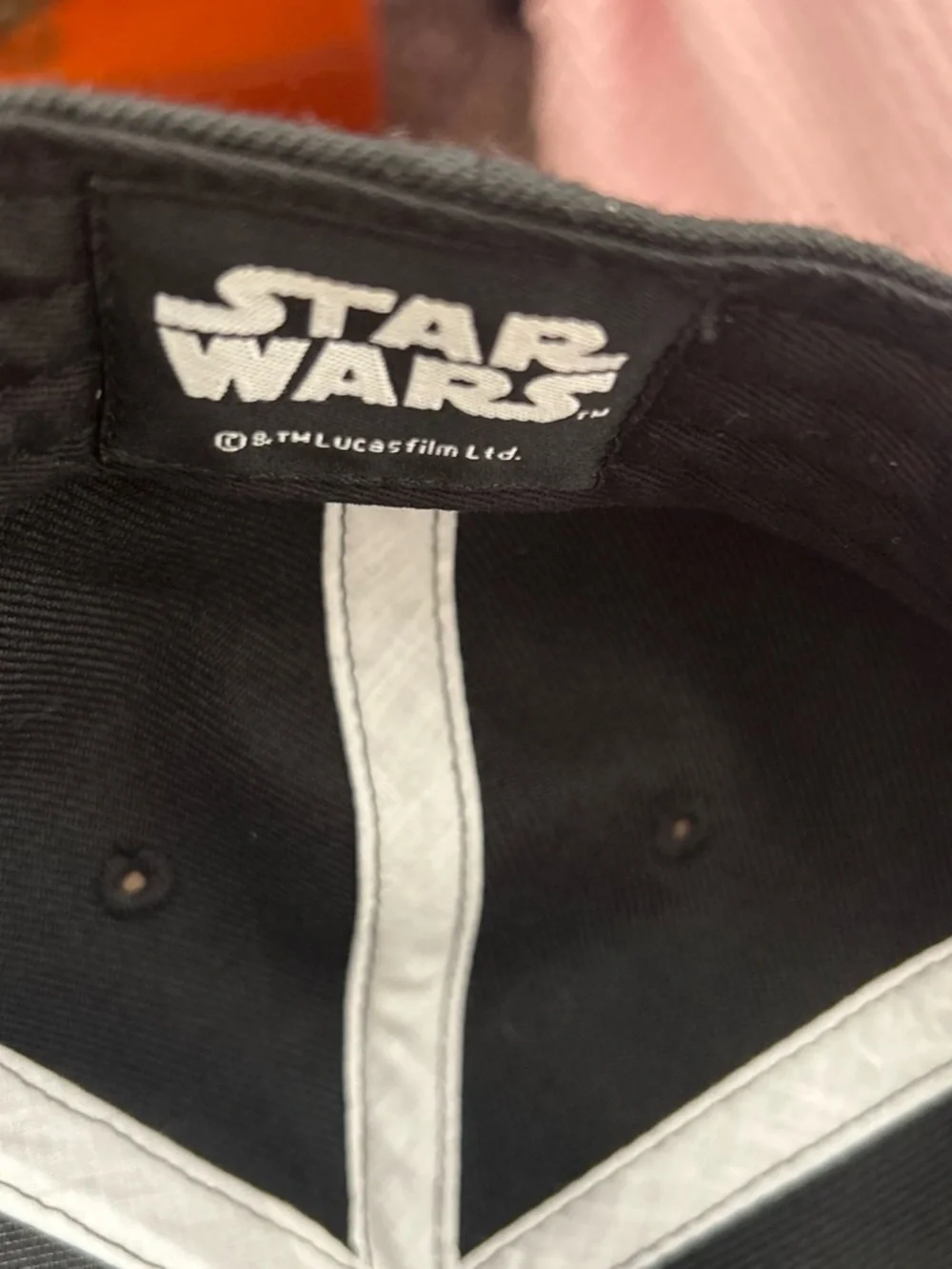 Star Wars Black and Gold Logo Snapback Hat with Graphic Brim